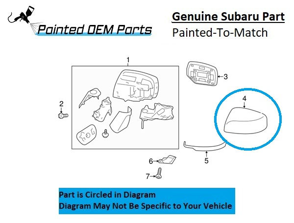 2015 Subaru WRX Side Mirror Driver (LH)